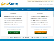Tablet Screenshot of genieknows.com